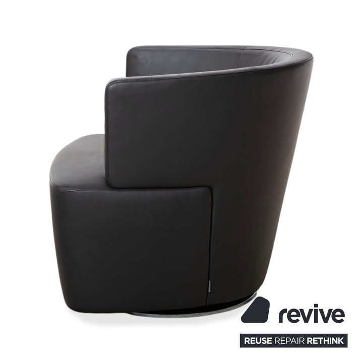 Walter Knoll Ishino Leder Sessel Anthrazit Grau Drehbar