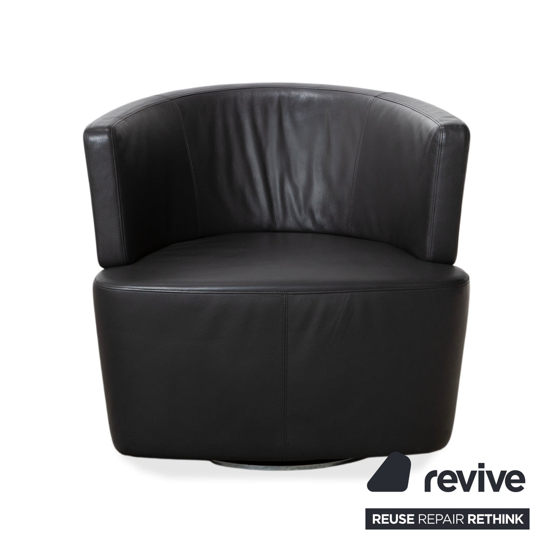 Walter Knoll Ishino Leder Sessel Anthrazit Grau Drehbar