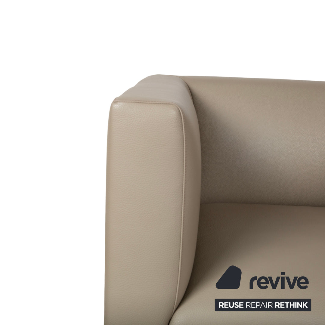 Walter Knoll Jaan Leder Chrom Sessel Creme Beige
