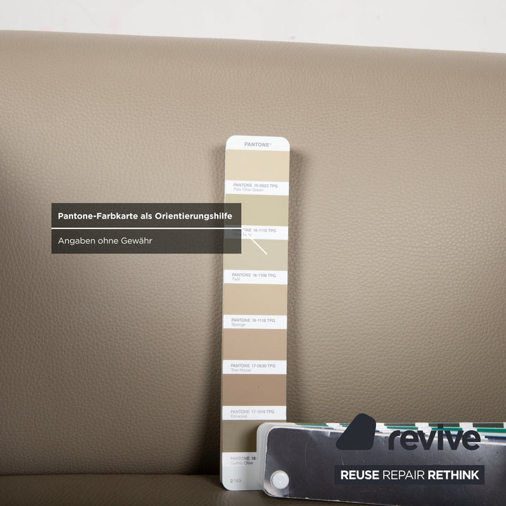 Walter Knoll Jaan Leder Chrom Sessel Creme Beige