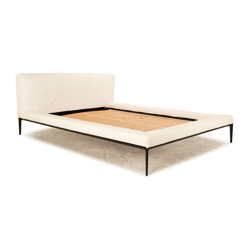 Walter Knoll Jaan Living Leather Bed White 140 cm