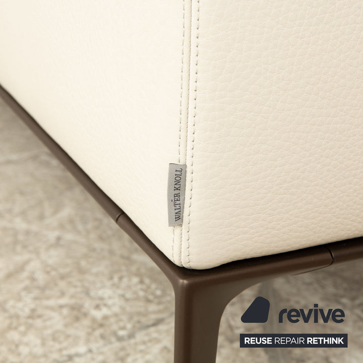 Walter Knoll Jaan Living Leather Corner Sofa Recamiere Right Cream Gray Sofa Couch