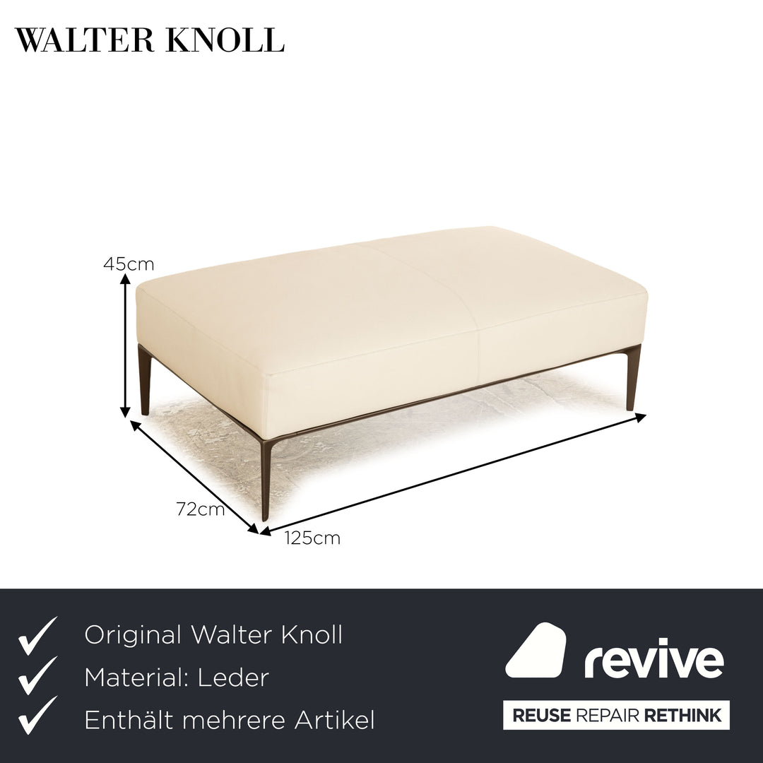 Walter Knoll Jaan Living leather sofa set cream corner sofa chaise longue right couch