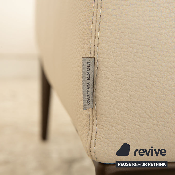 Walter Knoll Jaan Living leather sofa set cream corner sofa chaise longue right couch