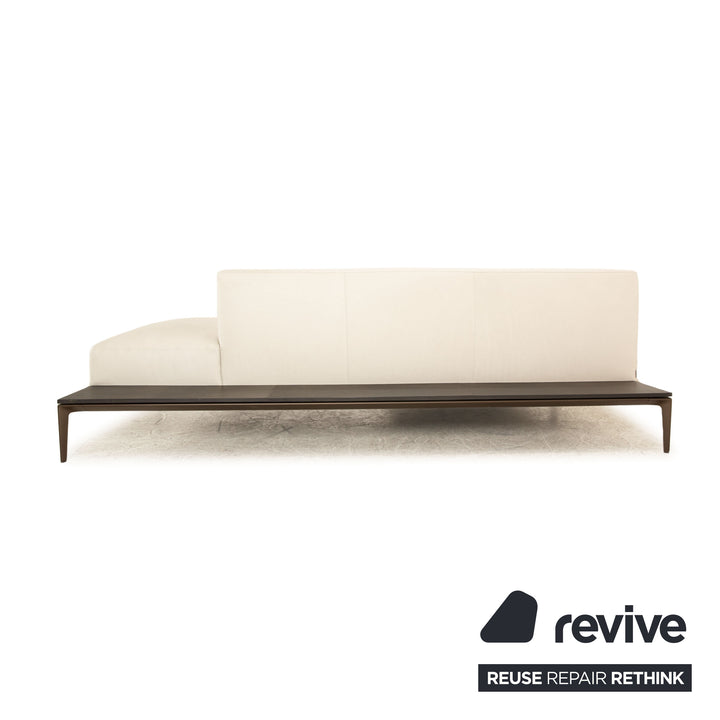 Walter Knoll Jaan Living leather sofa set cream corner sofa chaise longue right couch