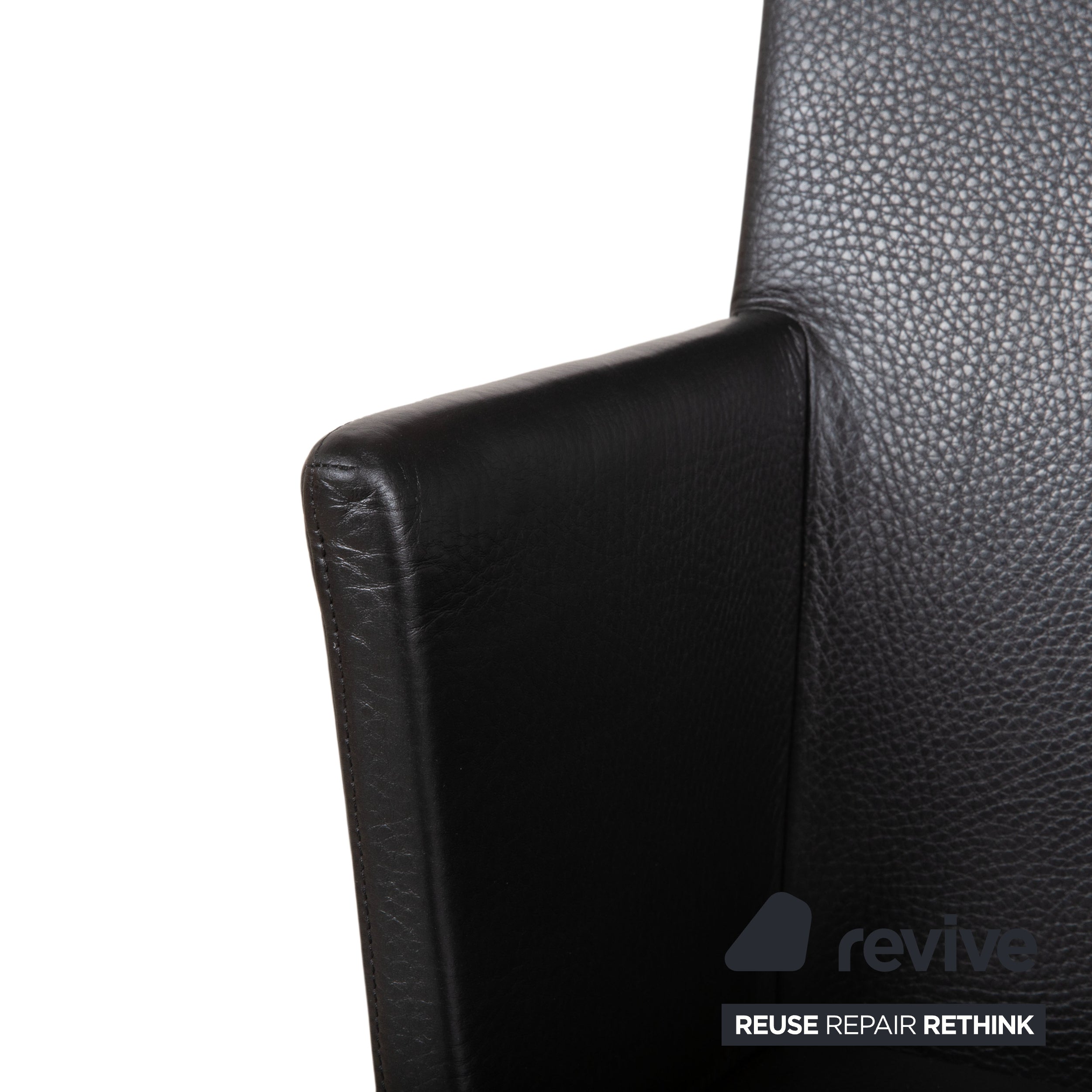 Walter Knoll Jason 3er Stuhl Garnitur Leder Schwarz