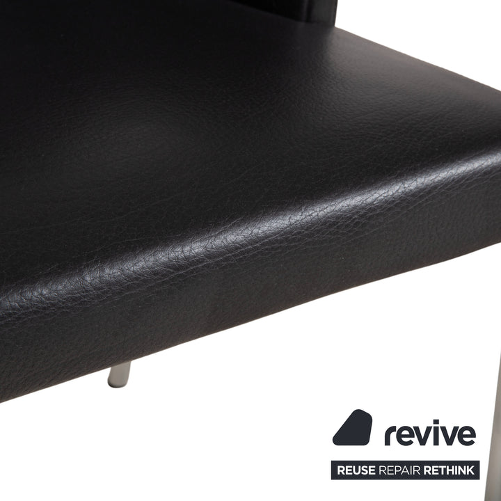 Walter Knoll Jason 3x chaise avec banc Together Banc Cuir Noir