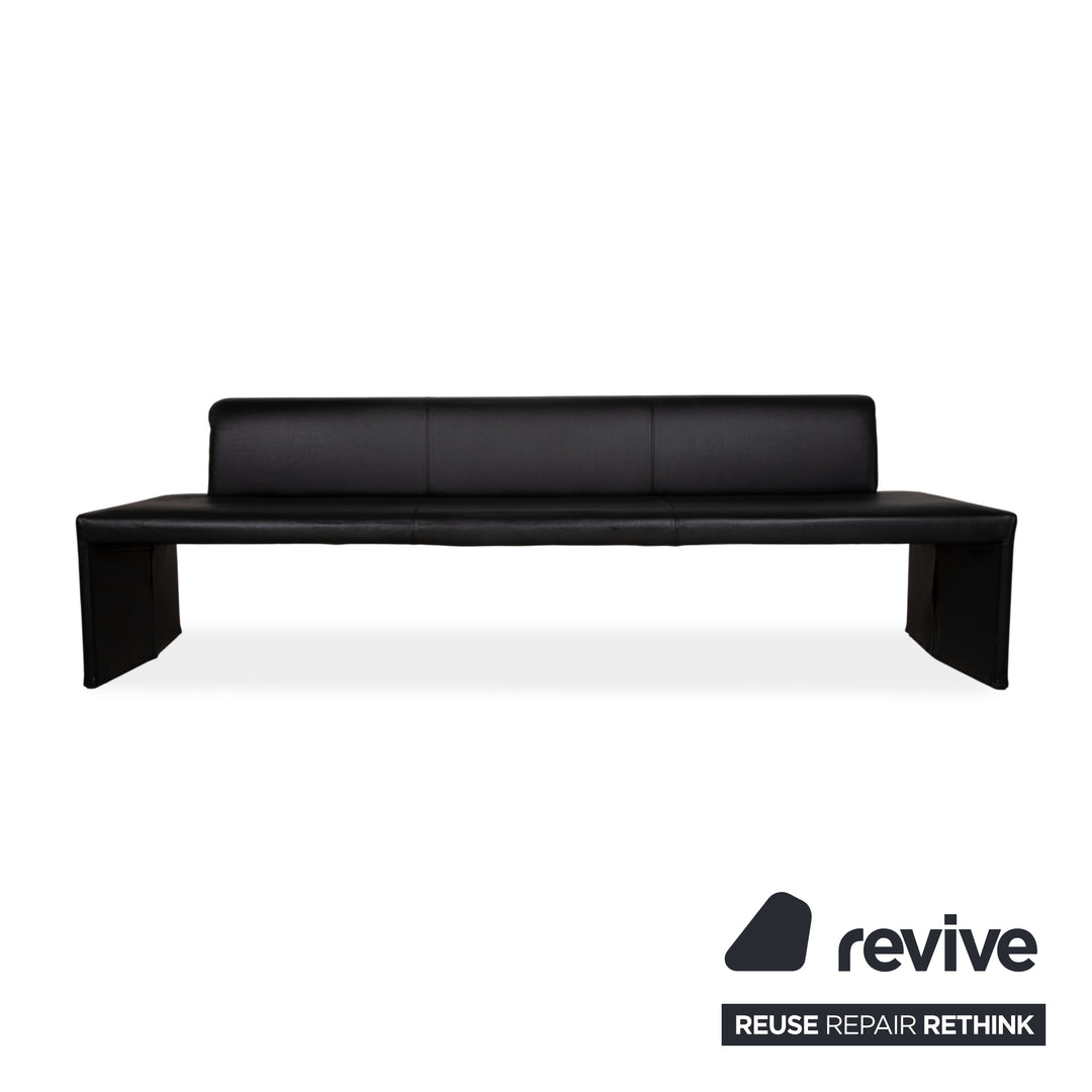 Walter Knoll Jason 3x chaise avec banc Together Banc Cuir Noir