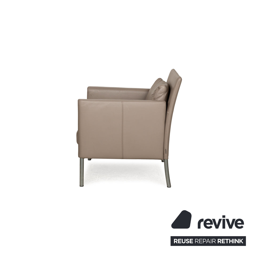 Walter Knoll Jason Leather Armchair Brown Brown-Gray