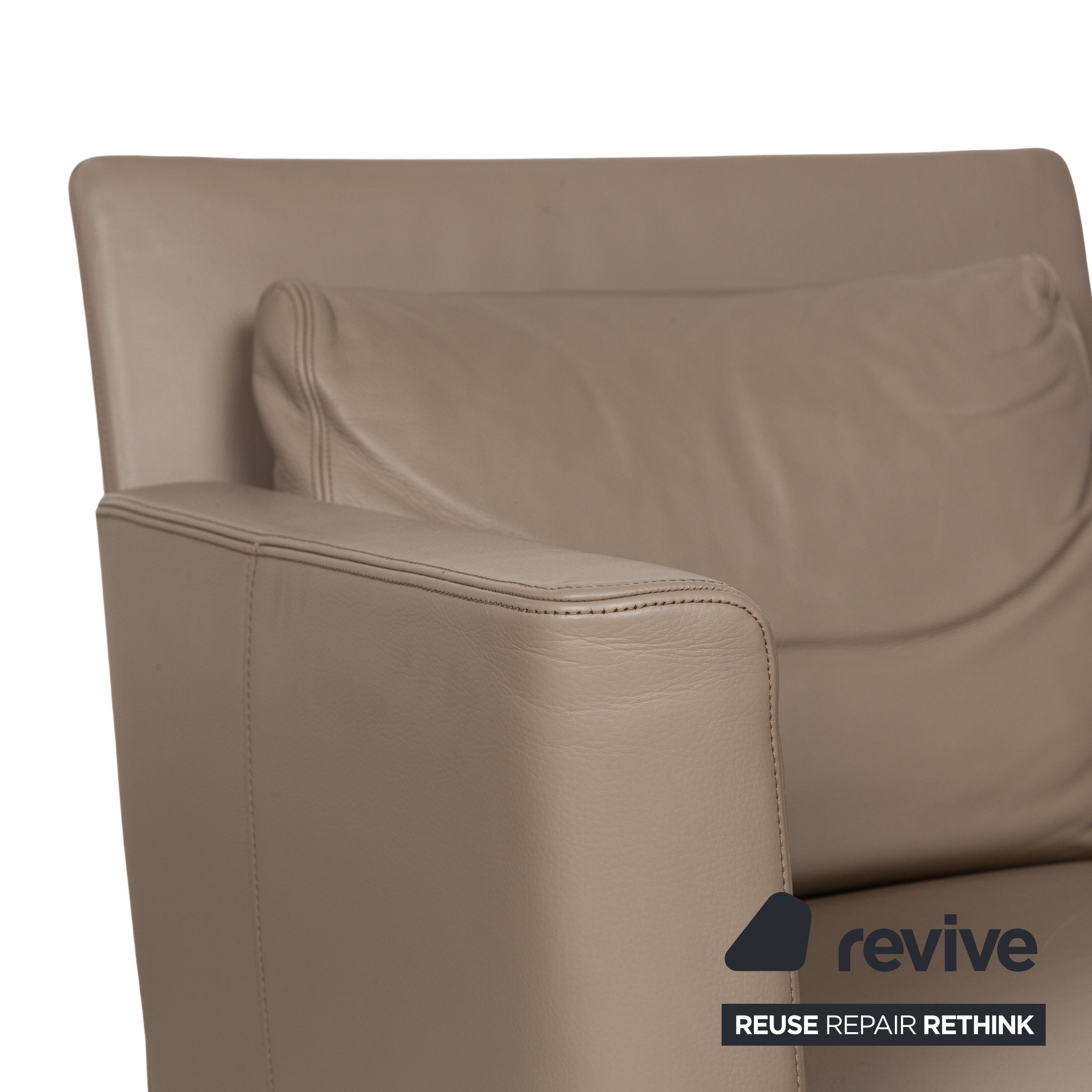 Walter Knoll Jason Leather Armchair Brown Brown-Gray