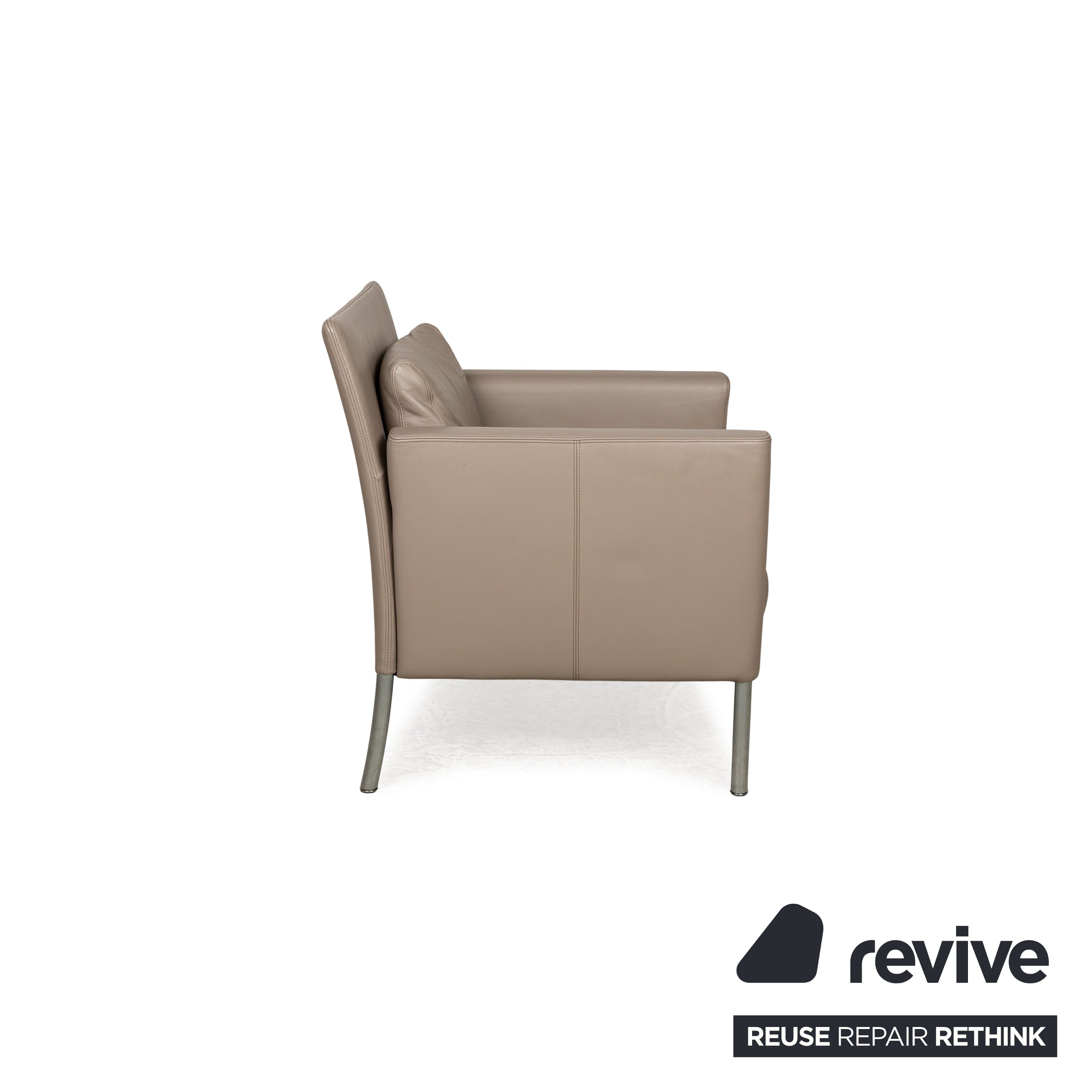 Walter Knoll Jason Leather Armchair Brown Brown-Gray