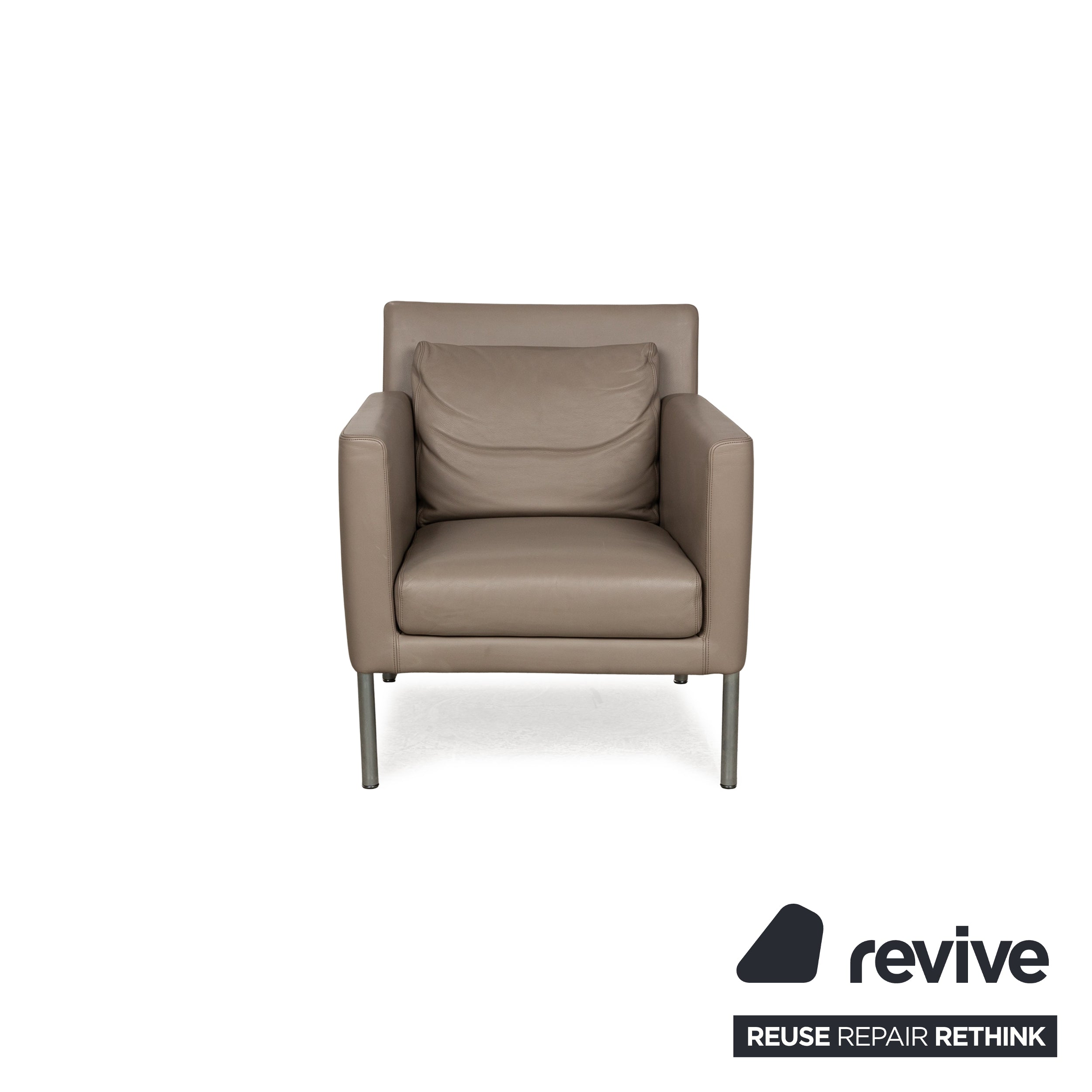 Walter Knoll Jason Leather Armchair Brown Brown-Gray