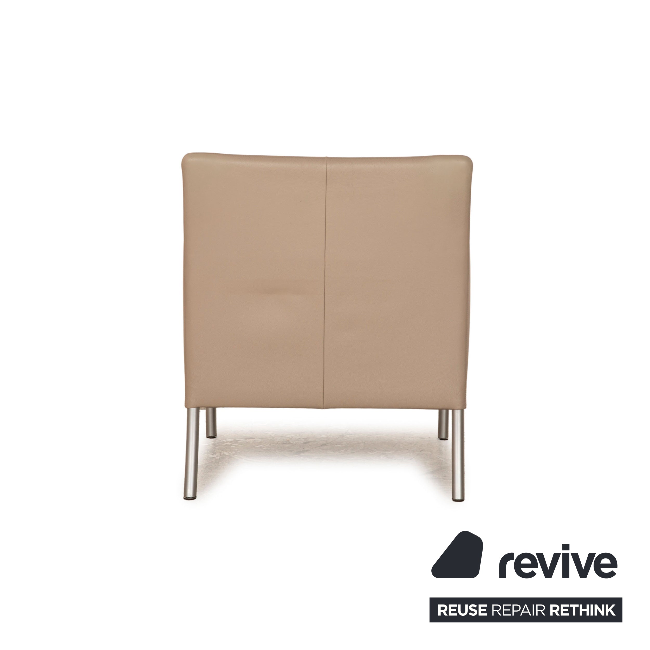 Walter Knoll Jason Leather Armchair Gray Taupe