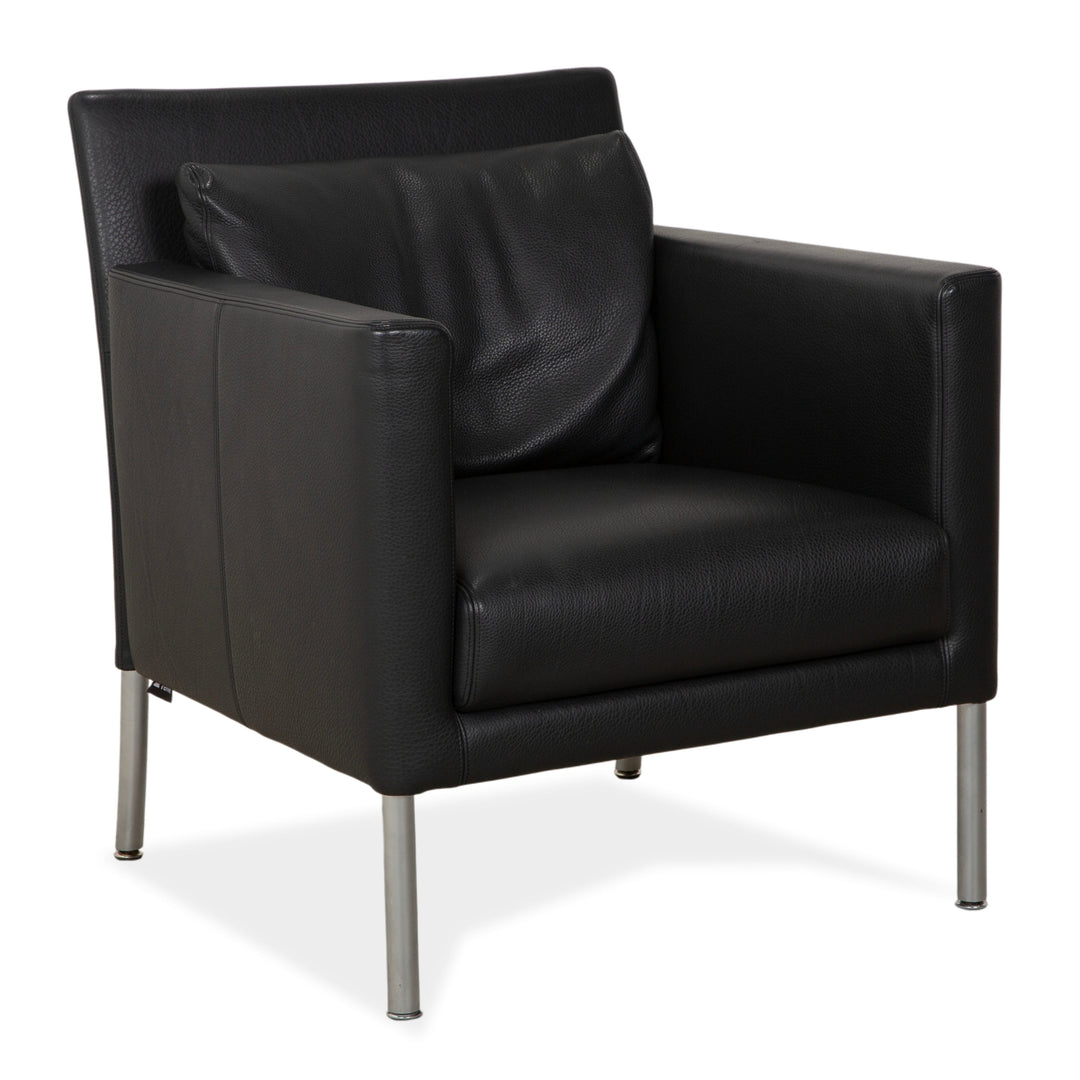 Walter Knoll Jason Leather Armchair Black