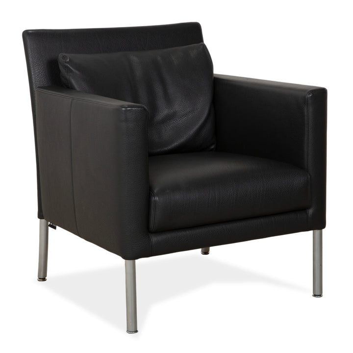 Walter Knoll Jason Leather Armchair Black