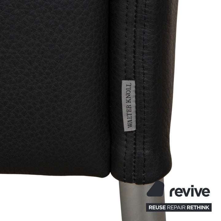 Walter Knoll Jason Leather Armchair Black