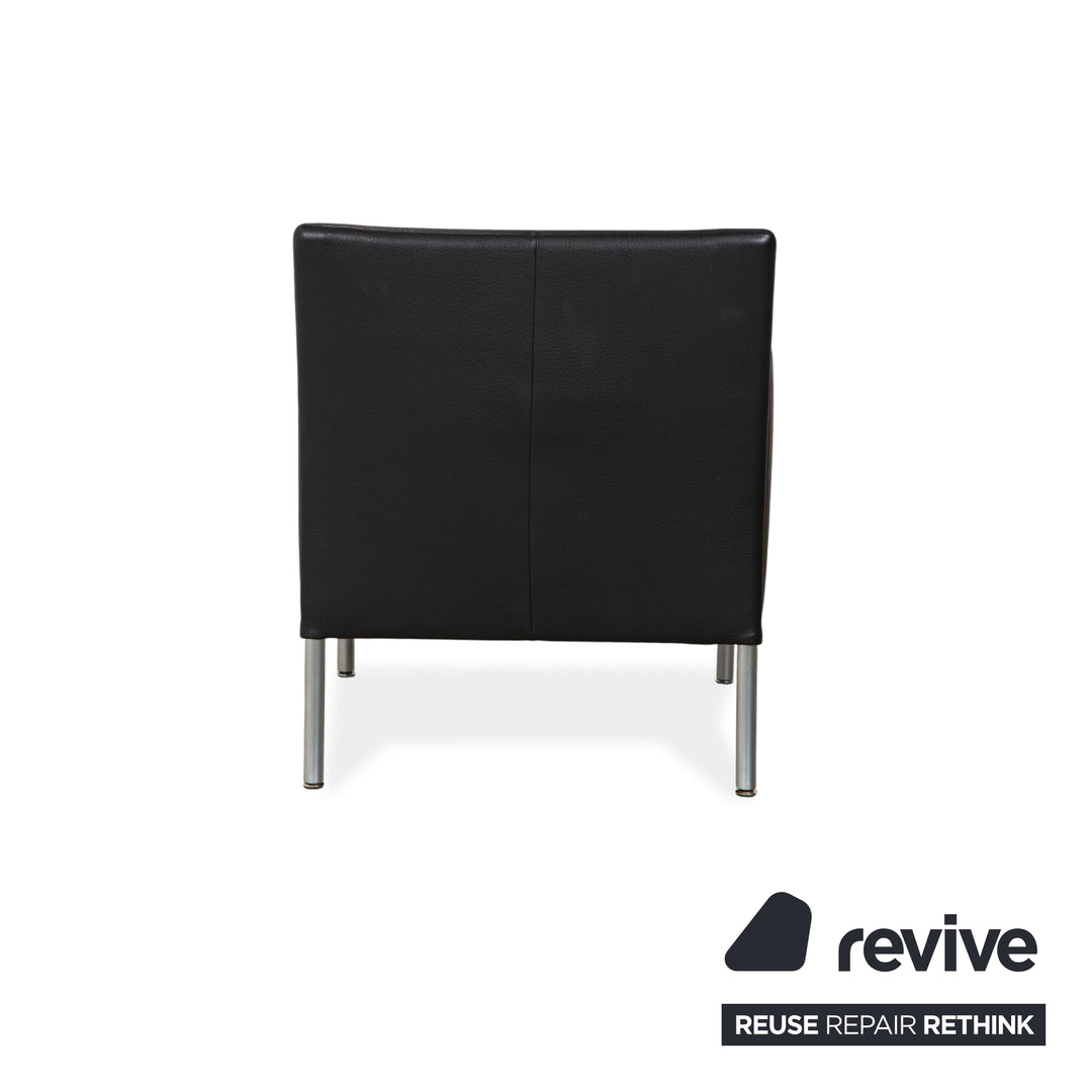 Walter Knoll Jason Leather Armchair Black