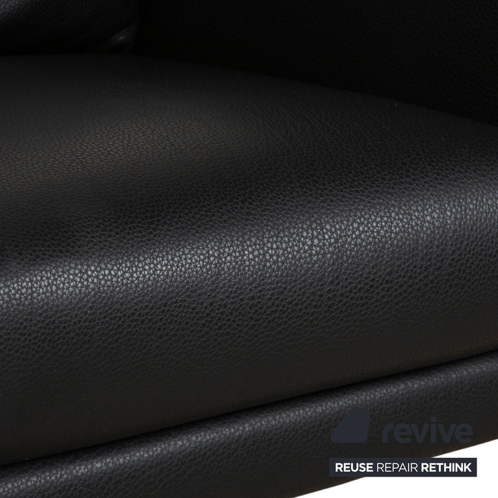 Walter Knoll Jason Leather Armchair Black