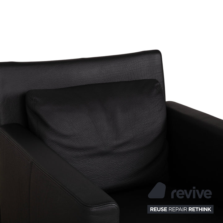 Walter Knoll Jason Leder Sessel Schwarz Nappa Leder Gestell Metall