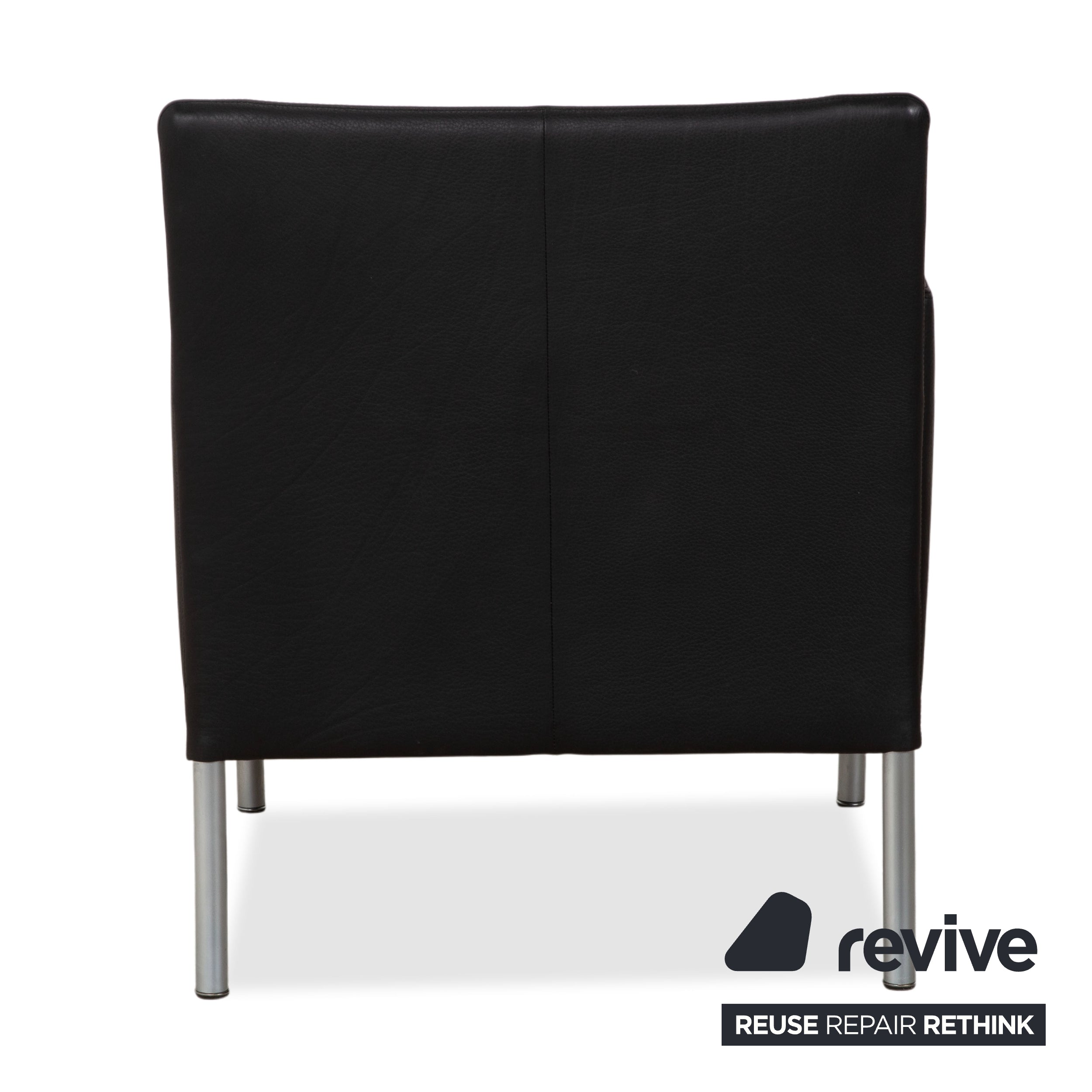 Walter Knoll Jason Leder Sessel Schwarz Nappa Leder Gestell Metall