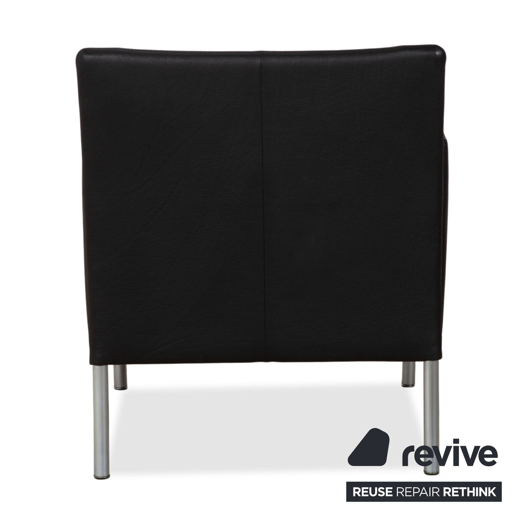 Walter Knoll Jason Leder Sessel Schwarz Nappa Leder Gestell Metall