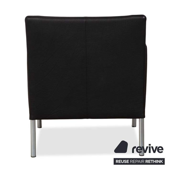 Walter Knoll Jason Leder Sessel Schwarz Nappa Leder Gestell Metall