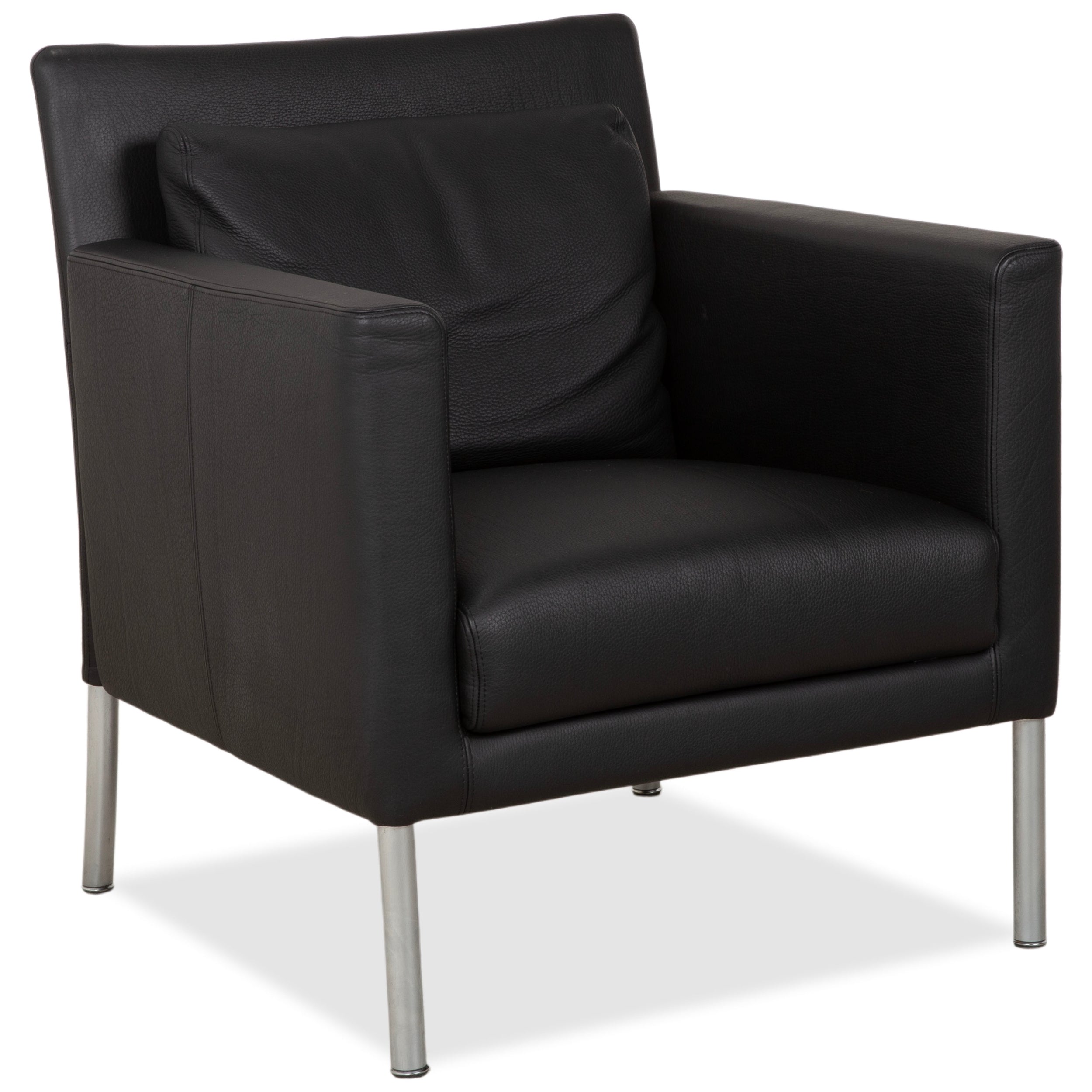 Walter Knoll Jason Leder Sessel Schwarz Nappa Leder Gestell Metall
