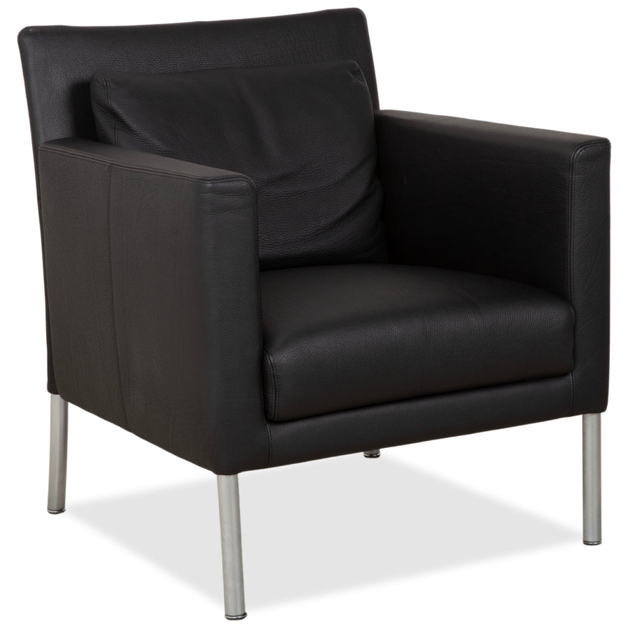 Walter Knoll Jason Leder Sessel Schwarz Nappa Leder Gestell Metall