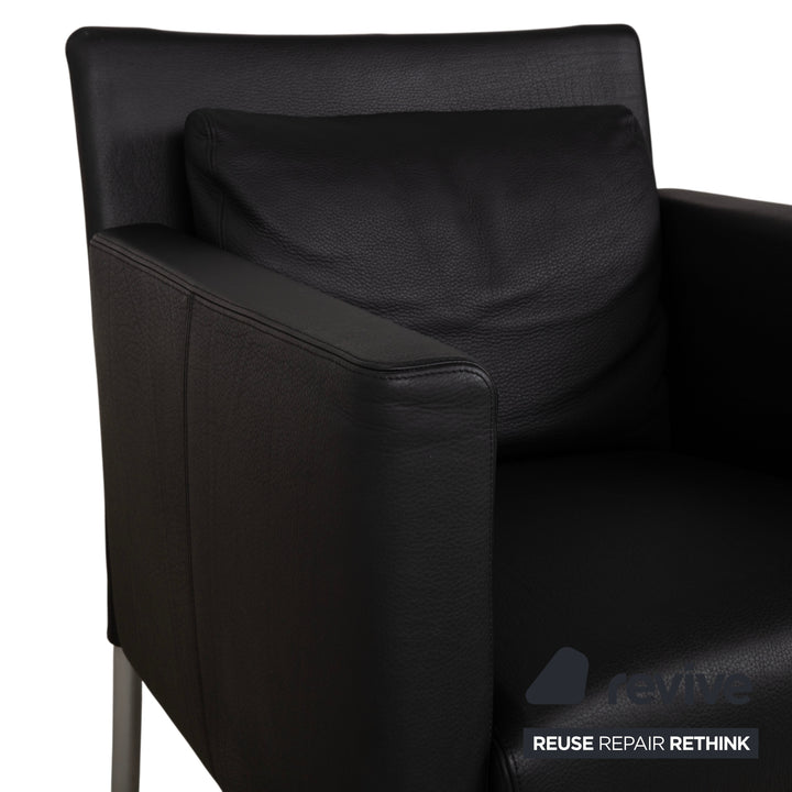 Walter Knoll Jason Leder Sessel Schwarz Nappa Leder Gestell Metall