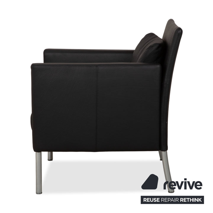 Walter Knoll Jason Leder Sessel Schwarz Nappa Leder Gestell Metall