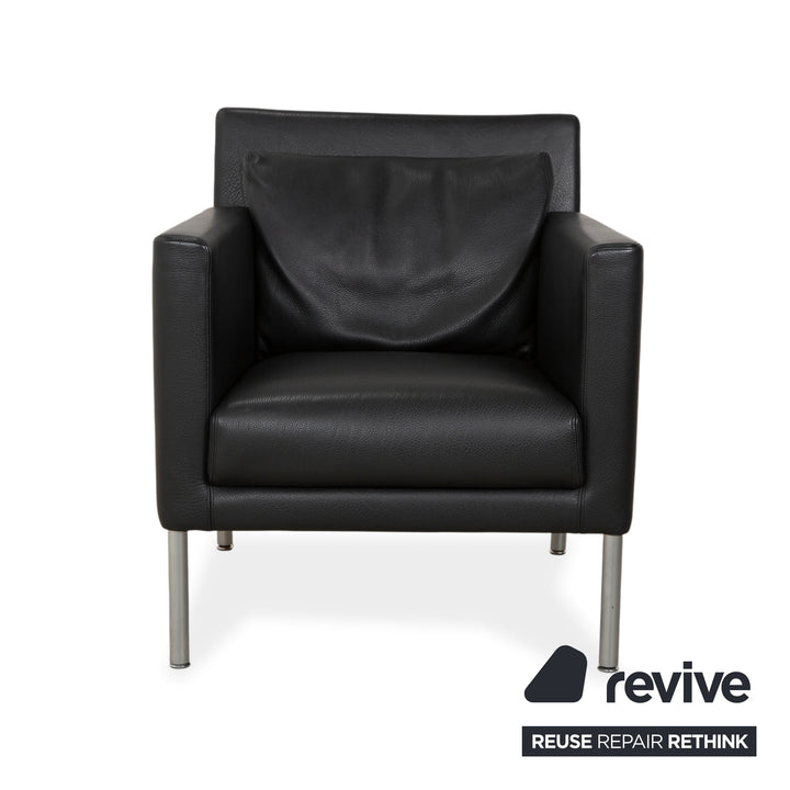 Walter Knoll Jason Leather Armchair Black
