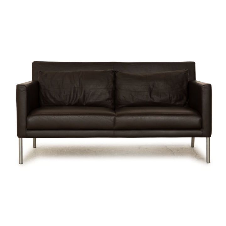 Walter Knoll Jason Leder Zweisitzer Braun Dunkelbraun Sofa Couch