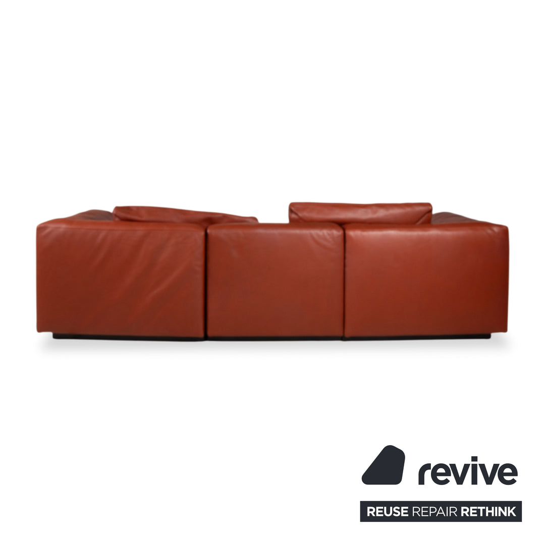 Canapé d'angle Walter Knoll Living Landscape 755 en cuir rouge terracotta