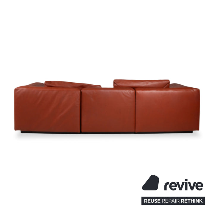Canapé d'angle Walter Knoll Living Landscape 755 en cuir rouge terracotta