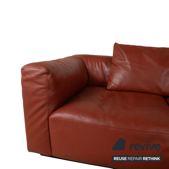 Canapé d'angle Walter Knoll Living Landscape 755 en cuir rouge terracotta