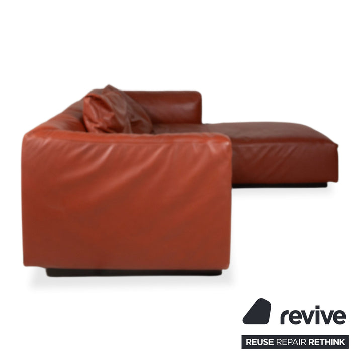 Canapé d'angle Walter Knoll Living Landscape 755 en cuir rouge terracotta