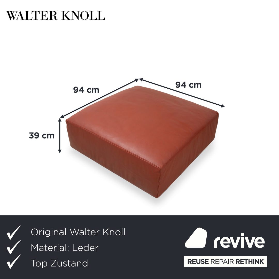 Walter Knoll Living Landscape 755 Leder Hocker Rot Terracotta