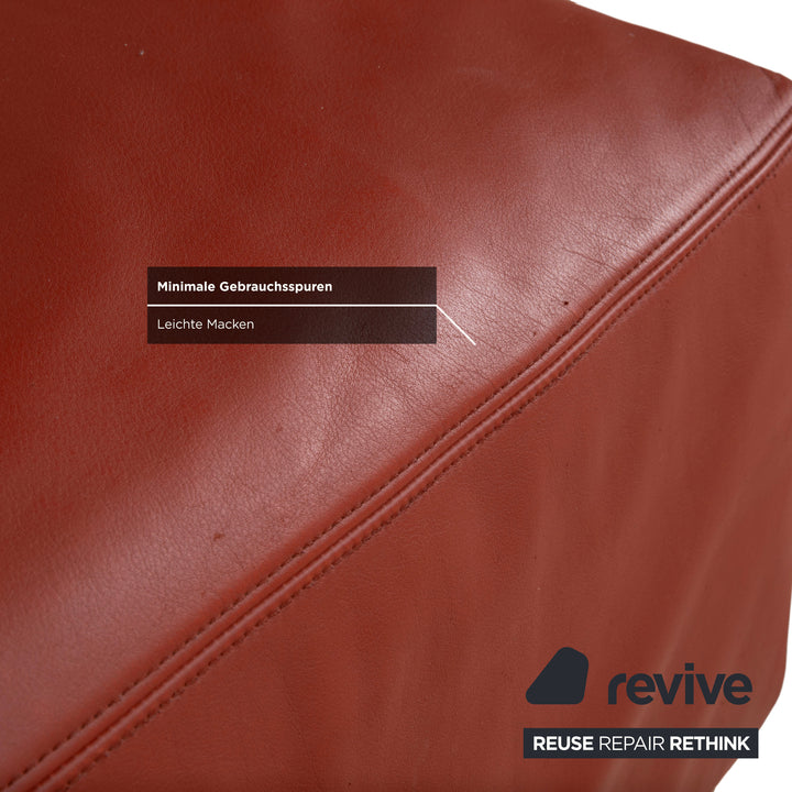 Walter Knoll Living Landscape 755 Leder Hocker Rot Terracotta