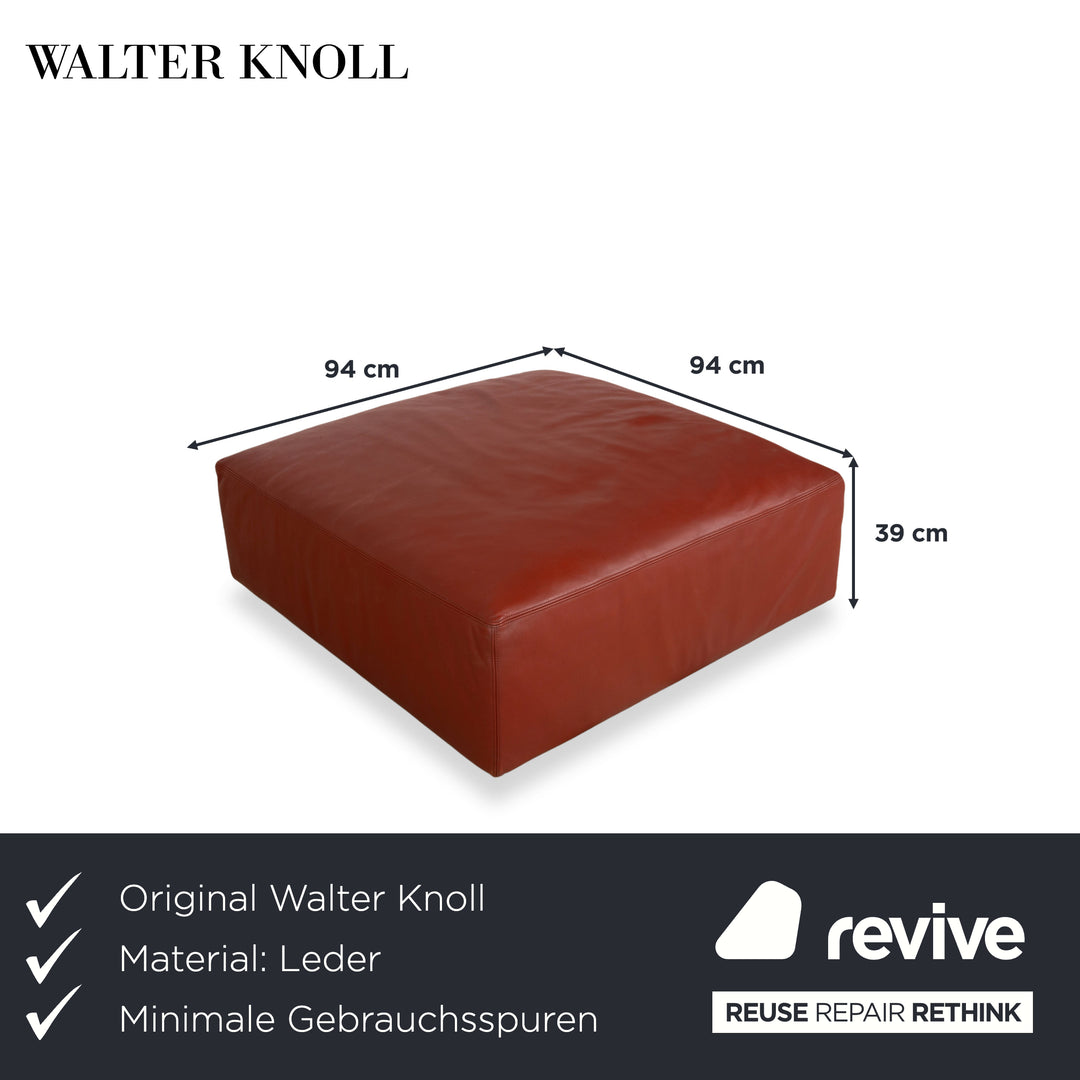 Walter Knoll Living Landscape 755 Leder Hocker Rot Terracotta