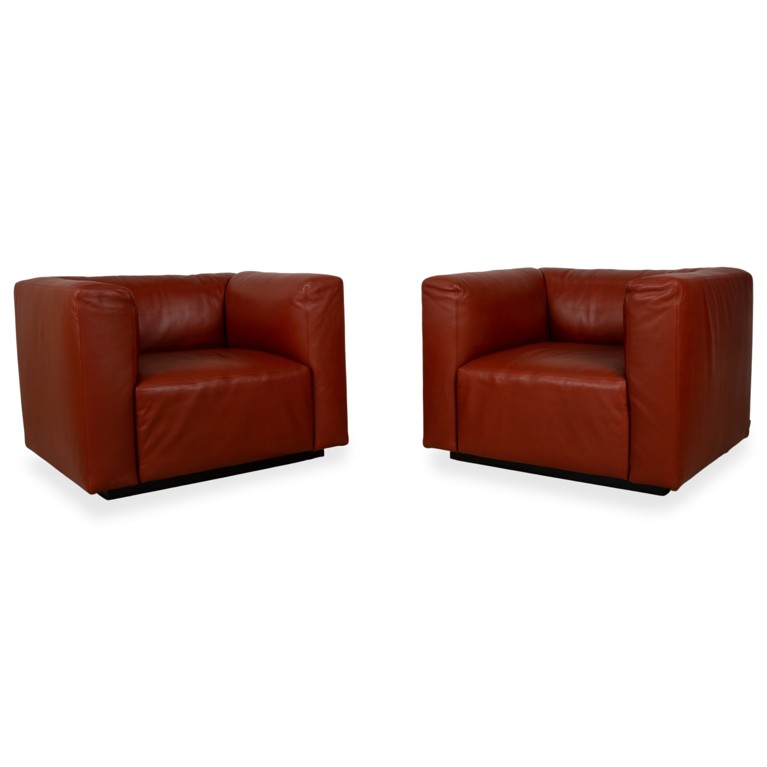 Walter Knoll Living Landscape Garnitur 2x 755 Leder Sessel Rot