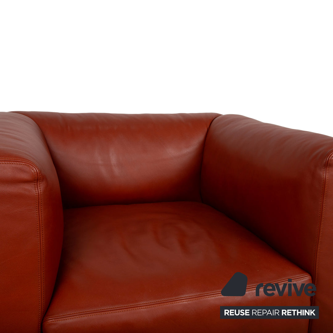 Walter Knoll Living Landscape Garnitur 3x 755 Leder Sessel Rot Terracotta