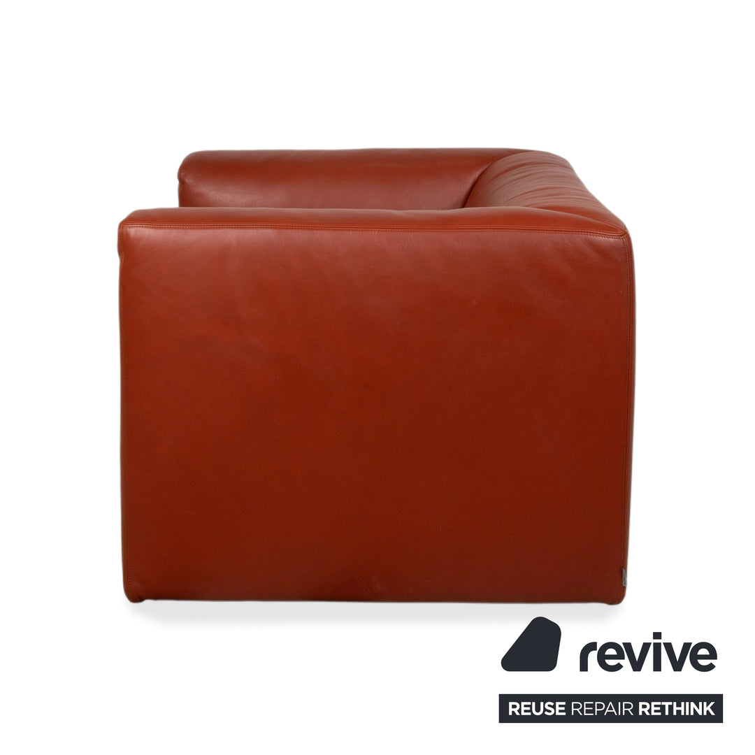 Walter Knoll Living Landscape Garnitur 3x 755 Leder Sessel Rot Terracotta