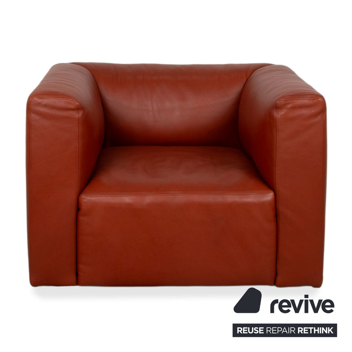 Walter Knoll Living Landscape Garnitur 3x 755 Leder Sessel Rot Terracotta