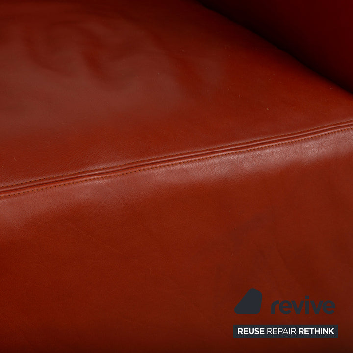 Walter Knoll Living Landscape Garnitur 3x 755 Leder Sessel Rot Terracotta