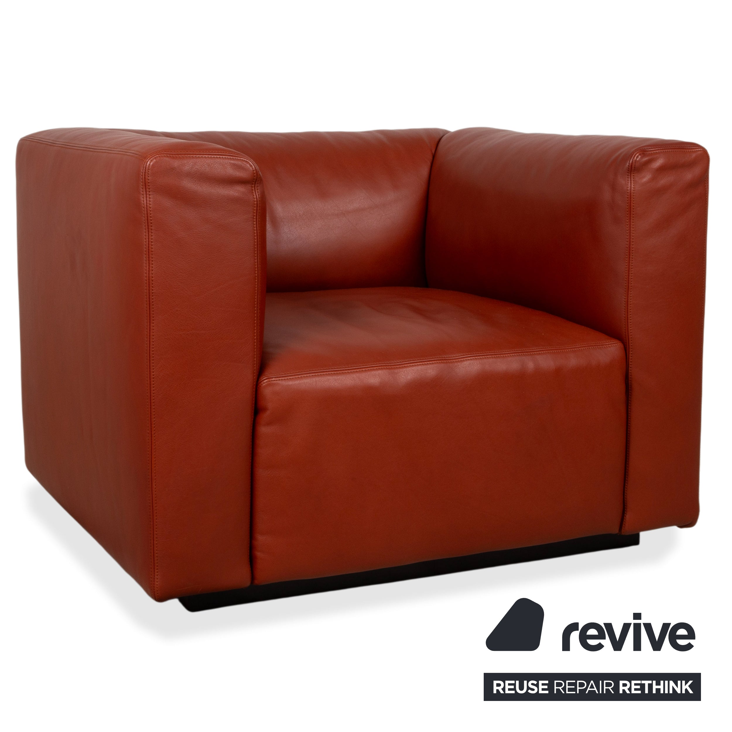 Walter Knoll Living Landscape Garnitur 3x 755 Leder Sessel Rot Terracotta