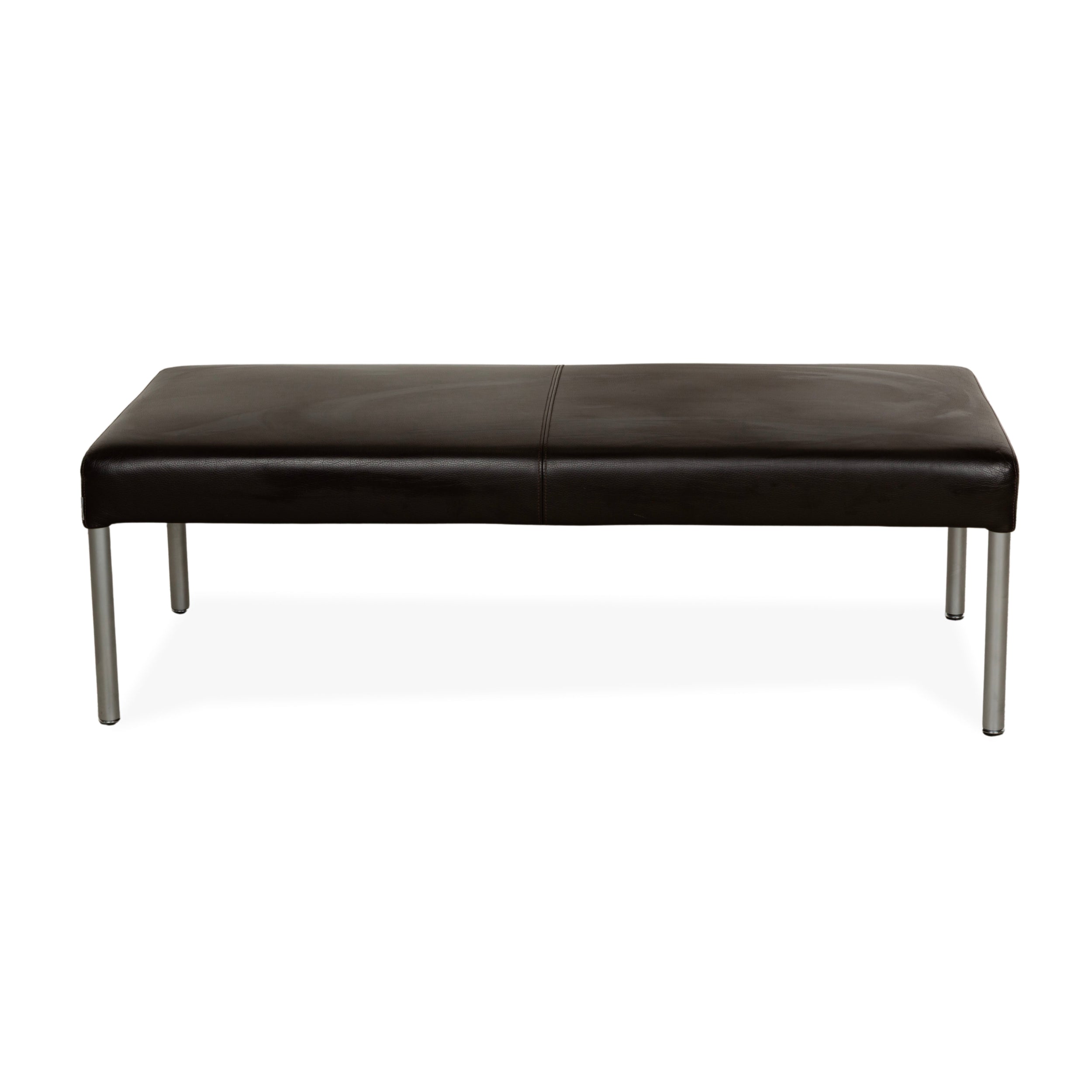 Walter Knoll Living Platform Leder Hocker Braun Dunkelbraun
