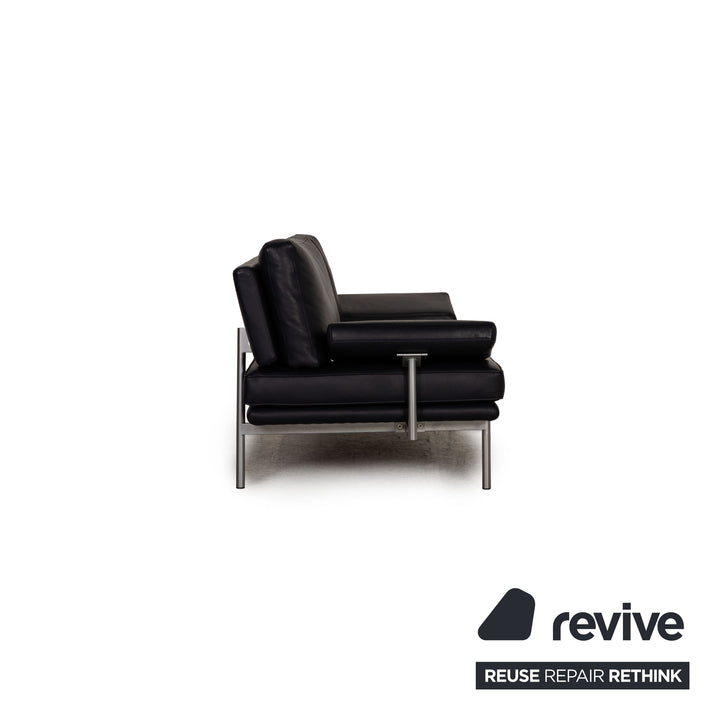 Walter Knoll Living Platform leather two-seater blue dark blue sofa couch function