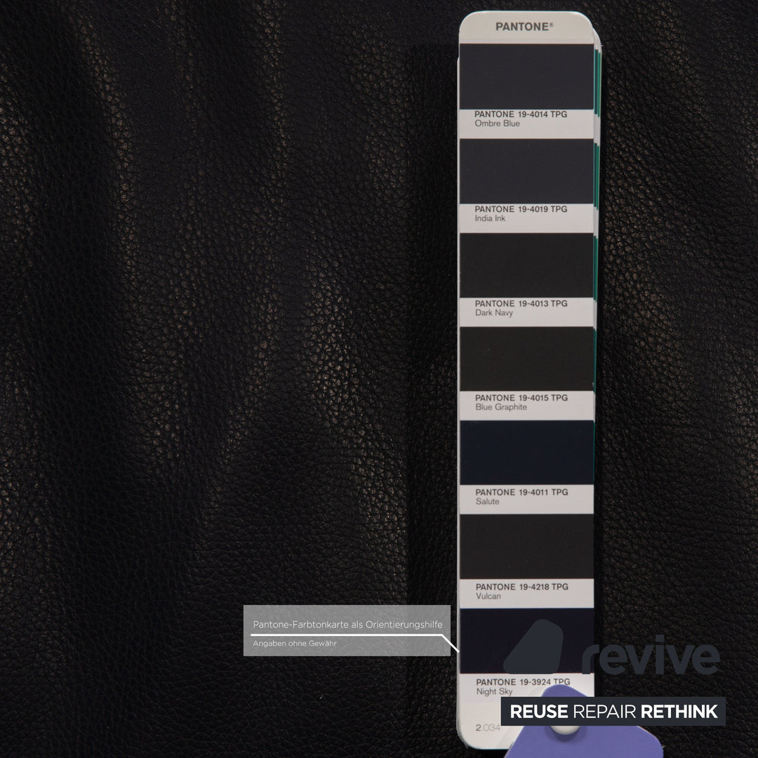 Walter Knoll Living Platform leather two-seater blue dark blue sofa couch function