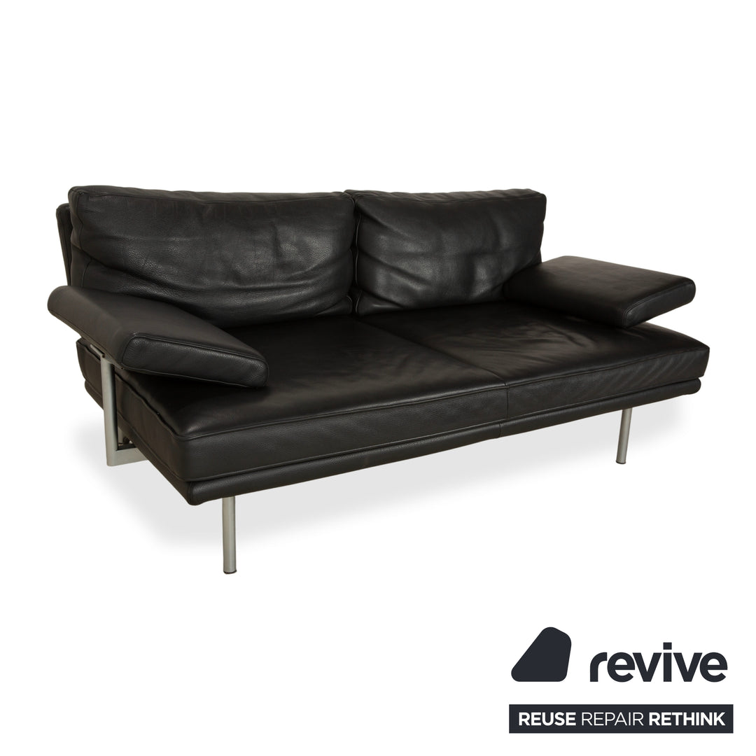Walter Knoll Living Platform Canapé 2 places en cuir noir