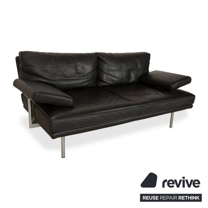 Walter Knoll Living Platform Canapé 2 places en cuir noir